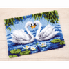 Latch Hook Kit: Rug: Swans by Vervaco