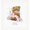 Counted Cross Stitch Kit: Birth Record: Teddy & Blanket By Vervaco