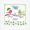 Counted Cross Stitch Kit: Birth Record: Birds By Vervaco