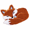 Latch Hook Kit: Shaped Rug: Sleeping Fox by vervaco