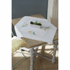 Cross Stitch Kit: Tablecloth: Flowers & Butterflies By Vervaco