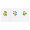 Counted Cross Stitch Kit: Card: Blue & Yellow Flowers: Set of 3 By Vervaco