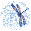 Dance Of Dragonflies-Blue Cross stitch kit by RTO