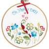 Oh happy day Stamped Embroidery Kit 8" Round by Vervaco
