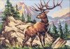 Alpine Stag Tapestry Canvas by Gobelin