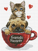 Friends Forever Printed Cross Stitch Kit By Needleart World