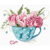 A Cup of Roses Cross Stitch Kit by Letistitch