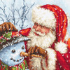 Santa Claus and Snowman Cross Stitch Kit by Letistitch