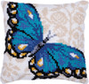 Blue Butterfly Printed Chunky Cross Stitch Kit by Needleart World