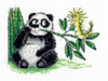 Panda and Caterpillar Counted Cross Stitch Kit By Klart