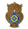 Plywood Ornament Owl Cross stitch Kit by Orchidea