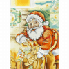 Santa Claus with Gifts Cross Stitch Card Kit by Orchidea