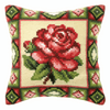 Pink Rose Large Cushion Cross Stitch Kit By Orchidea