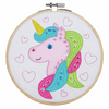 Unicorn Embroidery Kit with Ring By Vervaco