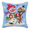 Snowman Large Cushion Cross Stitch Kit By Orchidea
