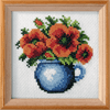 Printed Poppies Cross Stitch Kit By Orchidea
