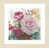 Pink Rose (Linen) Counted Cross Stitch Kit by Lanarte