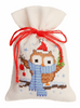 Owlet & Scarf Counted Cross Stitch Pot-Pourri Bag By Vervaco