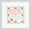 Alphabet and Roses Cross Stitch Kit by Vervaco