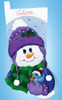 Snowman with Bird Christmas Stocking Making Kit by Design Works