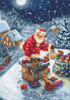 Chimney Santa Counted Cross Stitch Kit By Luca S