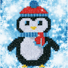 Christmas Penguin Diamond Painting Kit By Diamond Dotz