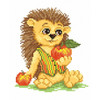 Hedgehog Printed Cross Stitch Kit By MP Studia