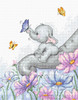 Elephant with Butterfly Counted Cross Stitch Kit By Luca-S