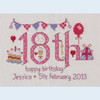 18th Birthday Cross Stitch Chart only By Nia