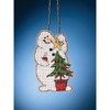 Trimming Snowman Cross Stitch and Beading Kit by Mill hill