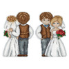 Husband & Wife Cross Stitch Kit On Plastic Canvas By MP Studia