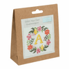 Floral Wreath Monogram Counted Cross Stitch Kit By Trimits