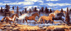 Running Horses Tapestry Canvas by Grafitec