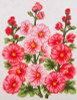 Hollyhocks Tapestry Canvas by Grafitec