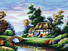 Thatched Cottage Tapestry Canvas By Gobelin