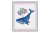 Whale Cross Stitch Kit On Water Soluble Canvas By Oven