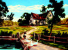 Summer Cottage Tapestry Canvas By Gobelin