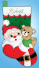 Santa and Teddy Felt Christmas Stocking Making Kit by Design Works