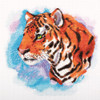 Watercolour Tiger Counted Cross Stitch Kit by Panna