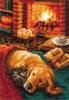 By the Fireplace Counted Cross Stitch Kit by Riolis