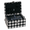 Medium Sewing Box  Monochrome Gingham