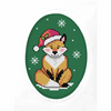 Greeting Card: Christmas Fox Counted Cross Stitch Kit By Orchidea