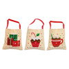Set of 3 Christmas Motifs Draw String Gift Bags Counted Cross Stitch Kit by Vervaco