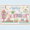  Hello Summer cross stitch only chart by Nia