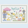 Hello Spring cross stitch chart only by Nia