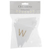 Bunting: Wedding: White with Gold Glitter