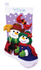 Snow Couple Stocking Christmas Felt Kits  By Design Works