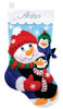 Snowman and Penguin Stocking Christmas Felt Kits By Design Works