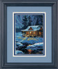 Moonlit Cabin Gold Petite Counted Cross Stitch Kit by Dimensions