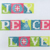Counted Cross Stitch Kit: Joy, Peace and Love